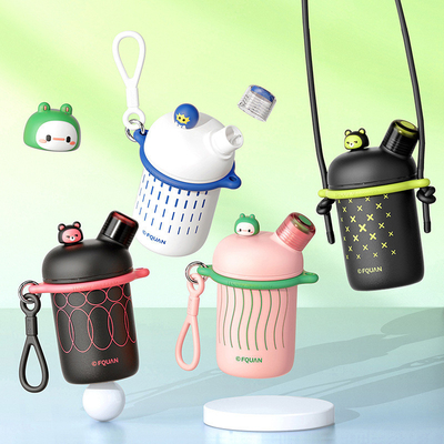 Seidenbildschirmdruck Kreativ Karikatur kühl Doppelt Getränke Tasse Handheld Crossbody Warm Tasse