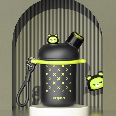 Seidenbildschirmdruck Kreativ Karikatur kühl Doppelt Getränke Tasse Handheld Crossbody Warm Tasse