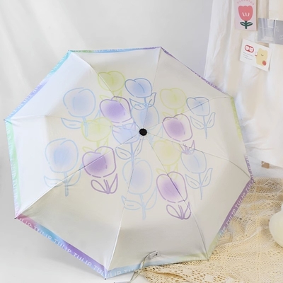 1 Farbdruck Schwarzer Gummi Sonnenschirm Schirm für Hochzeitsgeschenke Hochzeitsgeschenke