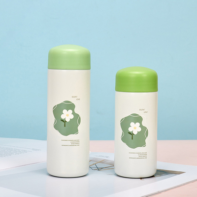 Tragbare und kompakte Wasserbecher mit Blumenmuster 304 aus Edelstahl