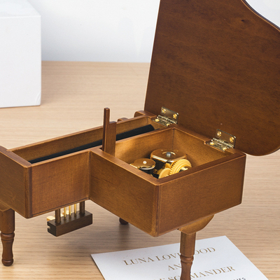 Seidenbildschirm gedruckte Holz Klavier Musikbox ideal für Hochzeitsgeschenke Brautparty Geschenke