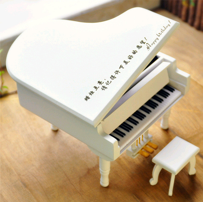 Seidenbildschirm gedruckte Holz Klavier Musikbox ideal für Hochzeitsgeschenke Brautparty Geschenke