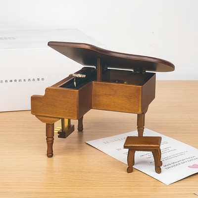 Seidenbildschirm gedruckte Holz Klavier Musikbox ideal für Hochzeitsgeschenke Brautparty Geschenke