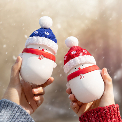Weihnachtsgeschenk Zeichentrickfilm Mini Portable Snow Treasure Warm Hand Treasure 2-in-1 Power Bank