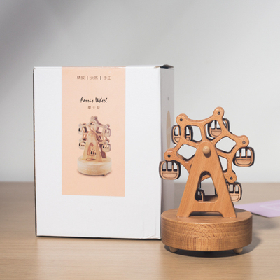 Holz Glück Riesenrad Acht-Ton-Box Kreative Ahorn-Box mit UV-Druck