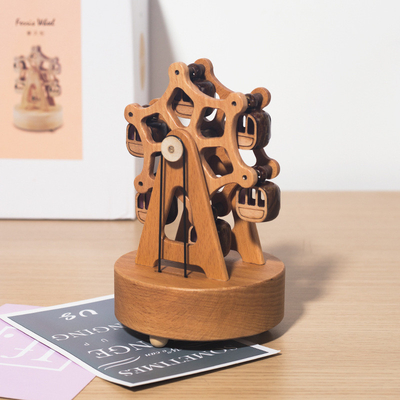 Holz Glück Riesenrad Acht-Ton-Box Kreative Ahorn-Box mit UV-Druck