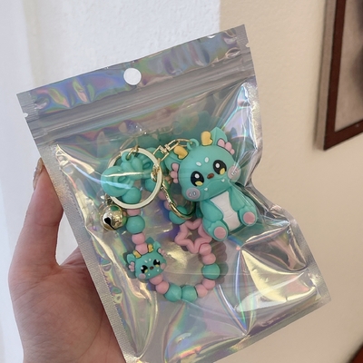 3.5cm*5cm PVC Dragon Keychain Süßes kleines Geschenk für Rucksack Hängekette inklusive