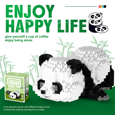-Chic Panda Baustein Kleinkörnchen zusammengefügte Kunststoffspielzeuge 1 Farbgrafik Druck