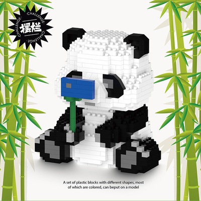 -Chic Panda Baustein Kleinkörnchen zusammengefügte Kunststoffspielzeuge 1 Farbgrafik Druck