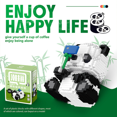 -Chic Panda Baustein Kleinkörnchen zusammengefügte Kunststoffspielzeuge 1 Farbgrafik Druck