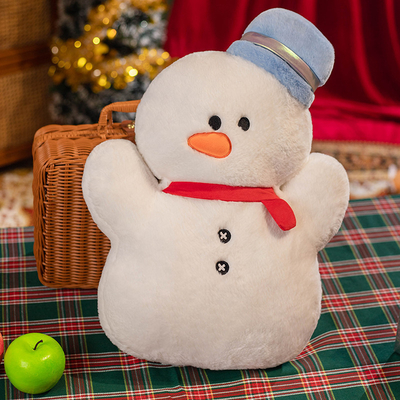 Weihnachtsbaumkissen mit Elch-Simulation und Schneemann-Design