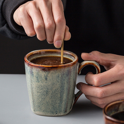 Tag des Vaters Retro-Ofen Transformation Handgemalte Keramik-Kaffee-Tasse für das Büro Geschenk