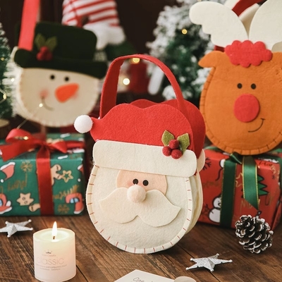 2 Farbgrafik Druck Weihnachtsnacht Apfelbox Verpackungskiste für Mitarbeiter Geschenke