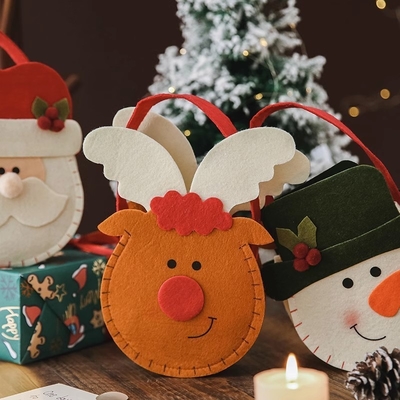 2 Farbgrafik Druck Weihnachtsnacht Apfelbox Verpackungskiste für Mitarbeiter Geschenke