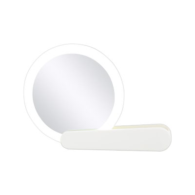 Unkompliziert schöne tragbare, faltbare, handgeführte LED-Make-up-Spiegel mit UV-Druck