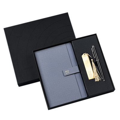 A5 Notebook Bookmark Signature Pen Set Custom Logo Geschäftsgeschenkkasten für Sport und Spiele