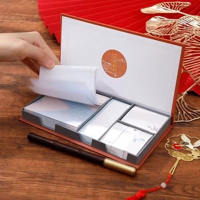 Drucktechniken für Grafiken Seidenbildschirmdruck Bequeme Notizbox-Set