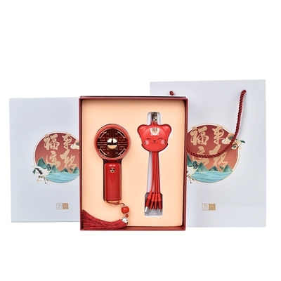 Siebdruck -Chic Business Geschenkbox mit kleinen Ventilator und Zhaocai Katzen-Datenlinie