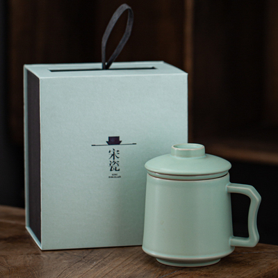 Elegantes Keramik-Tee-Tassen-Set für Büro-Tee und Wasserfilterung perfektes Geschäftsgeschenk