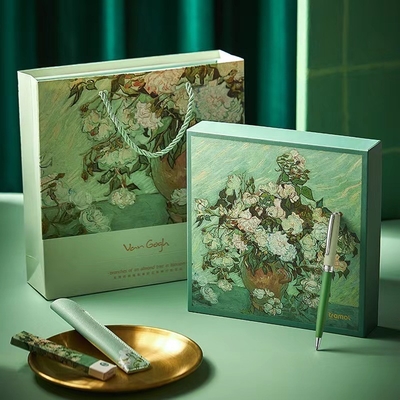 Benutzerdefiniertes Logo Weißer Rose Pearl Pen Unterschriftenstift für hohes Aussehen und neutrales Büro