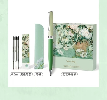 Benutzerdefiniertes Logo Weißer Rose Pearl Pen Unterschriftenstift für hohes Aussehen und neutrales Büro