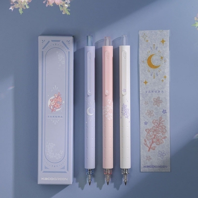 Hochwertige Landwirtschaft Straßennächte Sakura Neutral Pen 3 Pack für Büro Geschenk
