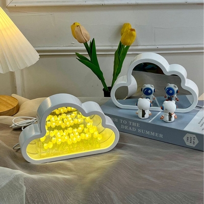 Handgemachte DIY Wolke Tulpe Spiegel Nachtlampe Ein Objekt Zwei Verwendungen Ideal für Neuheiten Geschenke