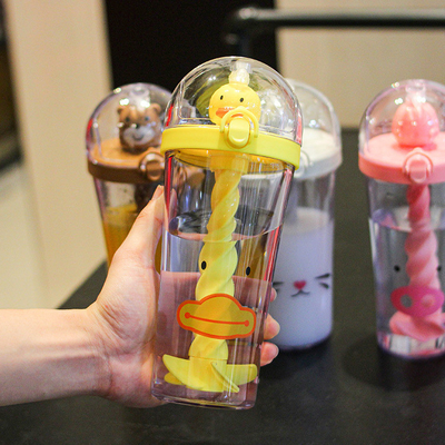 2 Farbgrafiken Kleine gelbe Ente Strohbecher Perfektes Geschenk für Kunden von Reisebüros
