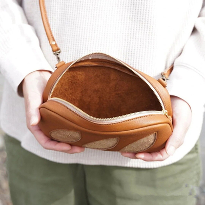 April Fools' Day Textur Make-up Aufbewahrungsbeutel Süßes kleines Brot Crossbody-Tasche für Aktivitäten