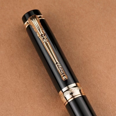 Geschäftsgeschenk Metall-Fontänke-Stift mit benutzerdefiniertem Logo und 1-Farb-Grafikdruck