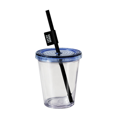 UV-Druck Sommerkaltbrühe Strohkaffeetasse mit Deckel praktisch und stilvoll