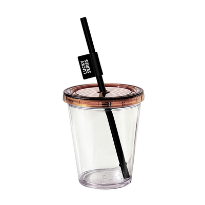 UV-Druck Sommerkaltbrühe Strohkaffeetasse mit Deckel praktisch und stilvoll