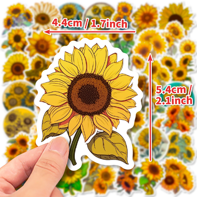 Kreative Sonnenblumen Puffy Aufkleber für Kinderpapierbox Dekoration Karte Nr. 0202