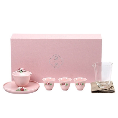 Blumensprache Rosa Keramik Tee Set perfektes Geschenk für Frauen Tee Zeit am Tag der Göttin