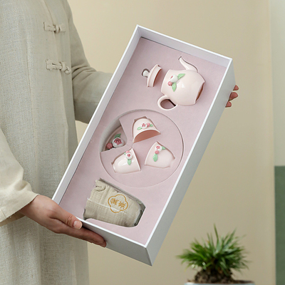 Blumensprache Rosa Keramik Tee Set perfektes Geschenk für Frauen Tee Zeit am Tag der Göttin