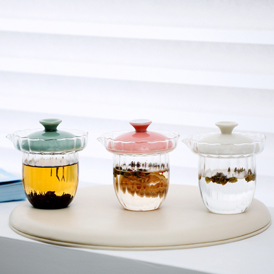 Hotel und Resort Sakura Rosa Glas Reisetie Set Tragbare Teebeutel Ein Topf Zwei Tassen Göttin Tag Souvenir Geschenke
