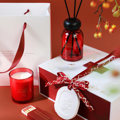 Kundenlogo Jahr Flameless Aromatherapie Geschenk Set perfekt für Reisebüros Geschenke