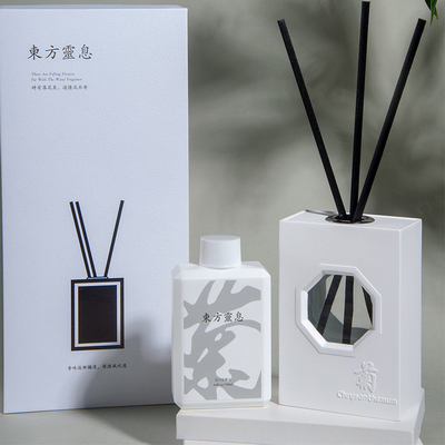 Gartengestellte Chinesische Fenster-Höhle-Serie Aromatherapie-Set Meilan Bambus Chrysanthemen-Glas