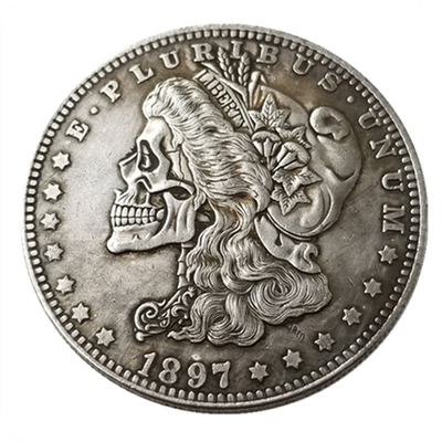1897 Kopf Silberplattierte Münze Morgan Münze Gedenkmünze Metallhandwerk Liebe Thema