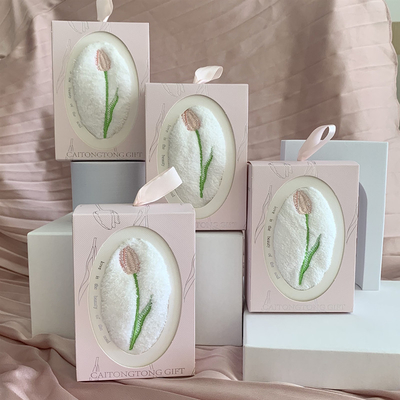 Ins Style Tulpenhandtuch einzigartiges Frauentags-Souvenir für Landwirte