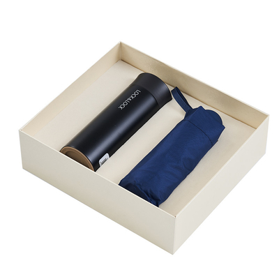 Geschenke Schloss Genuss Set D Schloss Thermos Tasse UV tragbare Regenschirm mit individueller Farbe