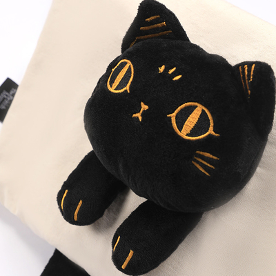 Logo des Kunden Gaia Anderson Katze Leinwand Tasche Plüsch Schultertasche Diagonale Straddle Tasche