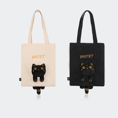 Logo des Kunden Gaia Anderson Katze Leinwand Tasche Plüsch Schultertasche Diagonale Straddle Tasche