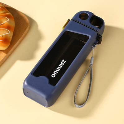 Portable Plastik Temperatur Strohbecher Ästhetische Quadrat Sport Wasserbecher für Aktivitäten