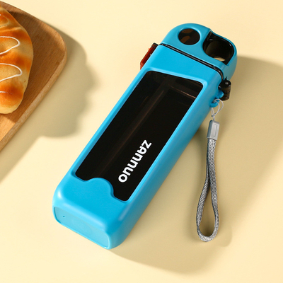 Portable Plastik Temperatur Strohbecher Ästhetische Quadrat Sport Wasserbecher für Aktivitäten