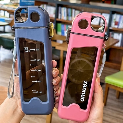 Portable Plastik Temperatur Strohbecher Ästhetische Quadrat Sport Wasserbecher für Aktivitäten