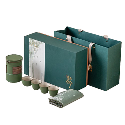 Präsentation Geschenksatz Kundenlogo Teeset Teekanne Meisterbecher Teetasse*3 Teetücher*1