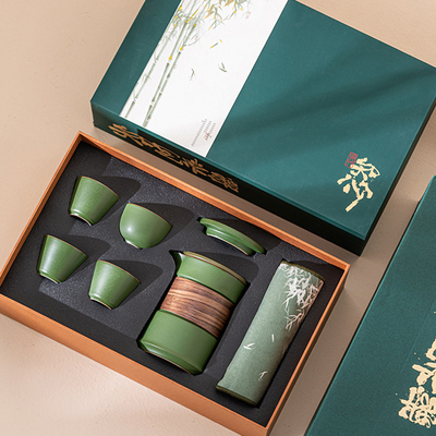 Präsentation Geschenksatz Kundenlogo Teeset Teekanne Meisterbecher Teetasse*3 Teetücher*1