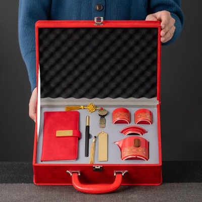 Keramischer Ledergeschenkkasten zum Frühjahrstag Kreative Geschäftsgeschenklösung