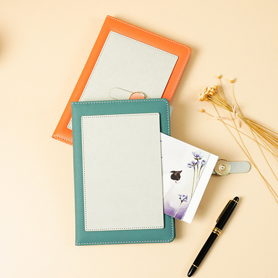 High-End Konferenzbegleiter Geschenk A5 Farbblock-Notebook und metallneutraler Stift